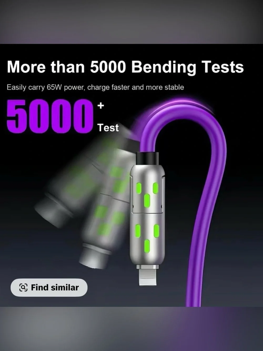 4 in 1 Multi USB Charging Cable, 6.6ft